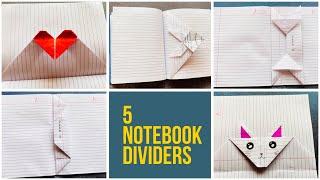 DIY 5 Notebook Divider | Notebook Partition | How to make Partition in Notebook |Term 2 Partition