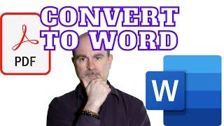 How to convert a PDF document to a Word document