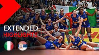 Highlights | Italy vs. Serbia - CEV U22 Volleyball European Championship 2024 | Gold Medal W