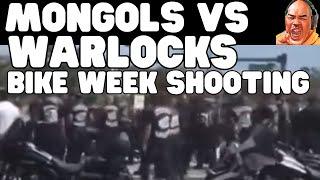 Mongols vs Warlocks Shooting at Daytona Beach Bike Week!