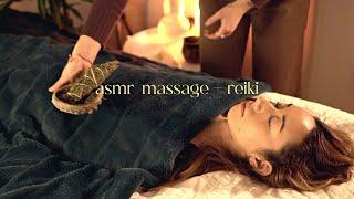ASMR Real Person Scalp Massage, Acupressure and Reiki w/Rain Sounds