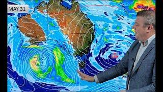 Aust: May’s mountainous highs moving on, southern lows more likely by June