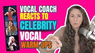 Vocal Coach reacts to celebrity vocal warm-ups