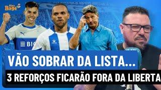️️ Grêmio vai trocar 5 nomes na lista da Libertadores. 3 contratações vão sobrar…