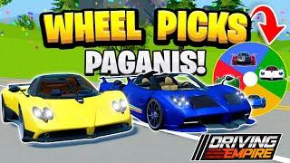 Racing But The WHEEL Chooses Our Pagani In Driving Empire!