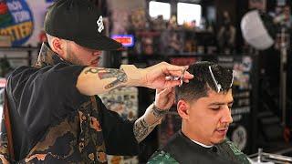(ASMR) Perfect Fade Haircut at Japanese Barbershop Themed After American Hip-Hop Culture