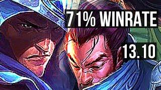 TALON vs YASUO (MID) | 71% winrate, 7/1/6, Godlike | KR Master | 13.10