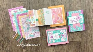 FREE CLASS! 3 Cards with Stampin' Up! Unbounded Beauty Suite | May 2024 Bonus Project Kit