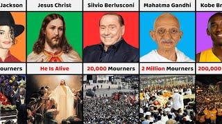 How Many People Attended The Funeral of Famous People | Comparison