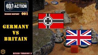 Bolt Action Battle Report 001 - Germany vs Britain