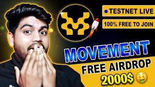 Movement Labs Testnet Airdrop Full Guide - New Testnet Airdrop  | Free Crypto Airdrop 2024 