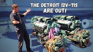 Cummins Repower:  Removing TWO DETROIT DIESEL 12V-71 Engines! [Ep. 142]