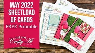 May 2022 SheetLoad of Cards | Debut & FREE Printable | Use 6x6 Patterned Paper #SLCTMay2022