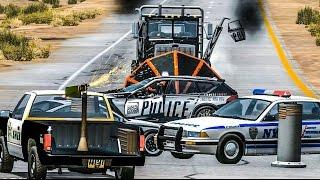 EPIC POLICE CHASES #3 - BeamNG Drive