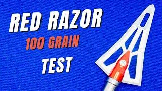 RED RAZOR 100 gr Broadhead Test