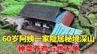 探访贵州秘境深山里的独户人家，60岁阿姨一家留居深山，种菜养鸡与世无争！【乡村阿泰】