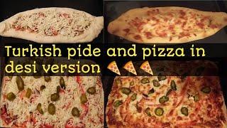 Turkish pide and pizza in desi version #easy recipe #yummmy #