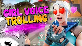 Girl Voice Trolling Randoms on VALORANT (Funny Moments)