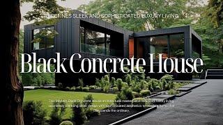 Modern Black Concrete House: Redefines Sleek and Sophisticated Luxury Living