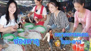 #สาวลาว ตลาดช่องตาอู อาหารตามฤดูกาล ของ สปป.ลาว บรรยากาศ กันเองไม่เกรงใจกัน