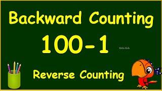 Backward  Counting 100 to 1 With Spelling, Reverse Counting 100 - 1, Back Counting| Numbers For Kids