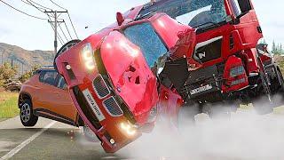 Roads Realistic Car Crashes #5  BeamNG.Drive