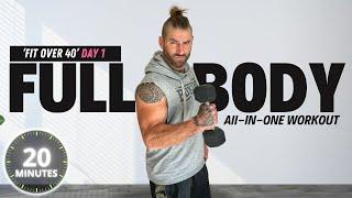 Day 1 | 20 Min Full Body Dumbbell Workout (Fit Over 40 challenge all-in-one workout)