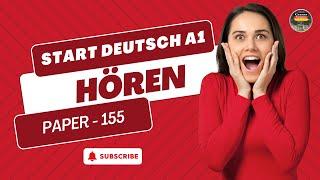 Start Deutsch A1 Hören mit Lösungen || Paper - 156 || Practice German language Online