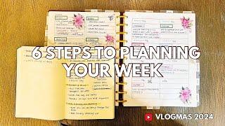 6 Steps to Plan Your Week Ahead #vlogmas2024 #planyourweek