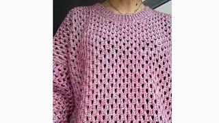 Tiğişi Ajurlu Kazak Yapımı (Part 6)@Renkhane4627_Ayten ce #ajurluörgü  #crochet #crochetblouse ‼️