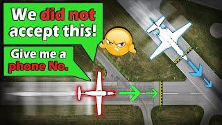 Planes Land Simultaneously on CROSSING RUNWAYS | Pilot Wants a Phone Number