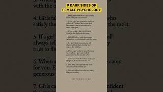 9 dark sides of female psychology ?