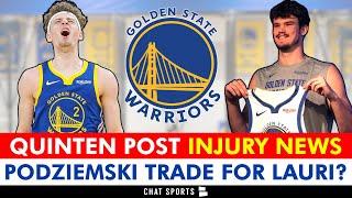 Golden State Warriors TRADING Brandin Podziemski For Lauri Markkanen? Quinten Post Injury Update