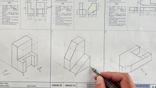 How to draw an Isometric Drawing - HSE | Page 7-3 | Grade 10