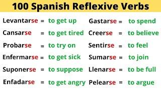 The 100 Most Common Spanish Reflexive Verbs