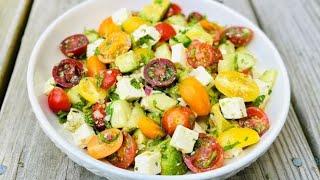 Cucumber Tomato Avocado Salad Recipe  | Healthy Salad - Brown Girls Kitchen