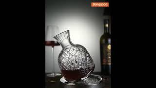 1500ml Wine Decanter 360° Rotation Lead-free Crystal Whiskey Decanter