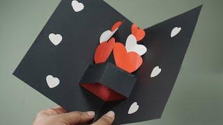 Easy Handmade HEART POP UP CARD: DIY PAPER CRAFTS BY CraftiWorks