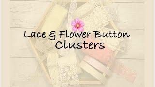 Lace & Flower Button Clusters Pink