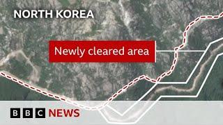 Észak-Korea „falat” épít a határon – derül ki a műholdfelvételekből | BBC hírek