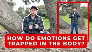 How do emotions get trapped in the body?