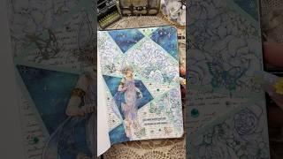 ASMR journal Turquoise Sky‍️|#asmr #journal #scrapbooking #fyp #diy #journaling #viral