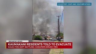Hanapepe brush fire forces evacuation in Kaumakani