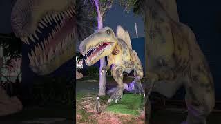 Dinosaur at the Dinosaur Park at Dubai Garden Glow in Dubai, UAE