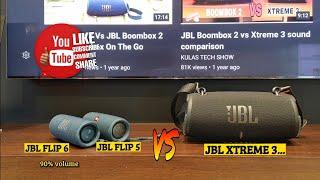 JBL Flip 6 & JBL Flip 5 vs JBL Xtreme 3 Sound comparison