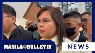 VP Duterte answers questions regarding Marcos' statement to her and NBI's subpoena