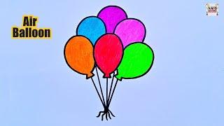 How to draw Balloons | step by step