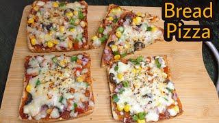 Bread Pizza on Tawa | Cheese Bread Pizza Recipe #shorts | Quick Snack recipe | Cook With MEethu