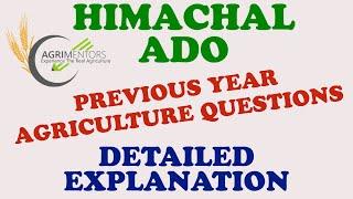 Himachal ADO Previous Year Question Paper Discussion || Agriculture Questions || Haryana ADO