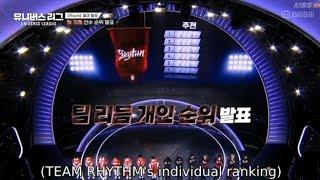 TEAM RHYTHM INDIVIDUAL RANKING AFTER ROUND 2 PERFORMANCE [UNIVERSE LEAGUE]